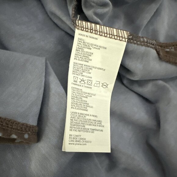 Prana womens XS brown geo pattern strappy hiking dress built in bra - Picture 7 of 13